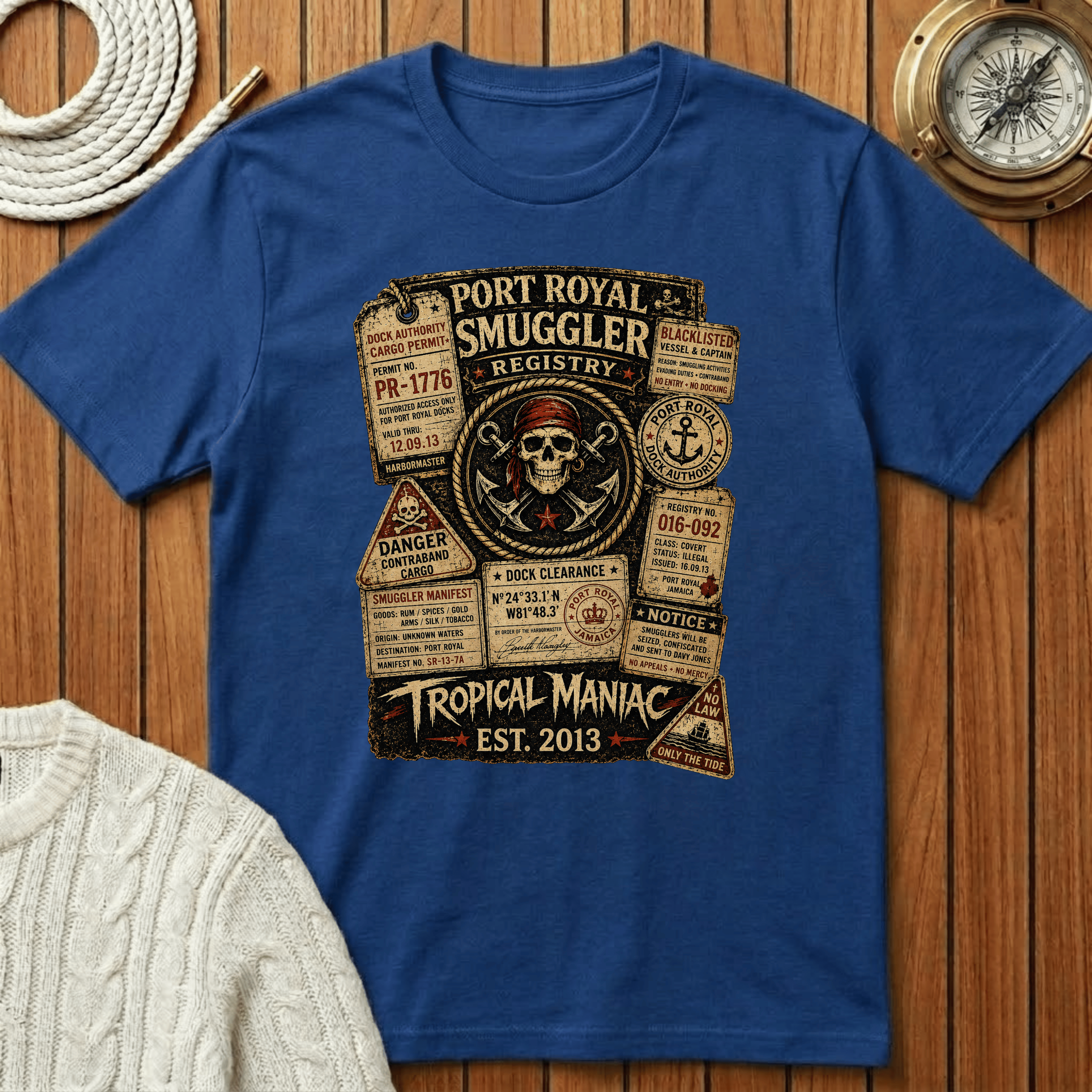Smuggler Registry Skull T-Shirt