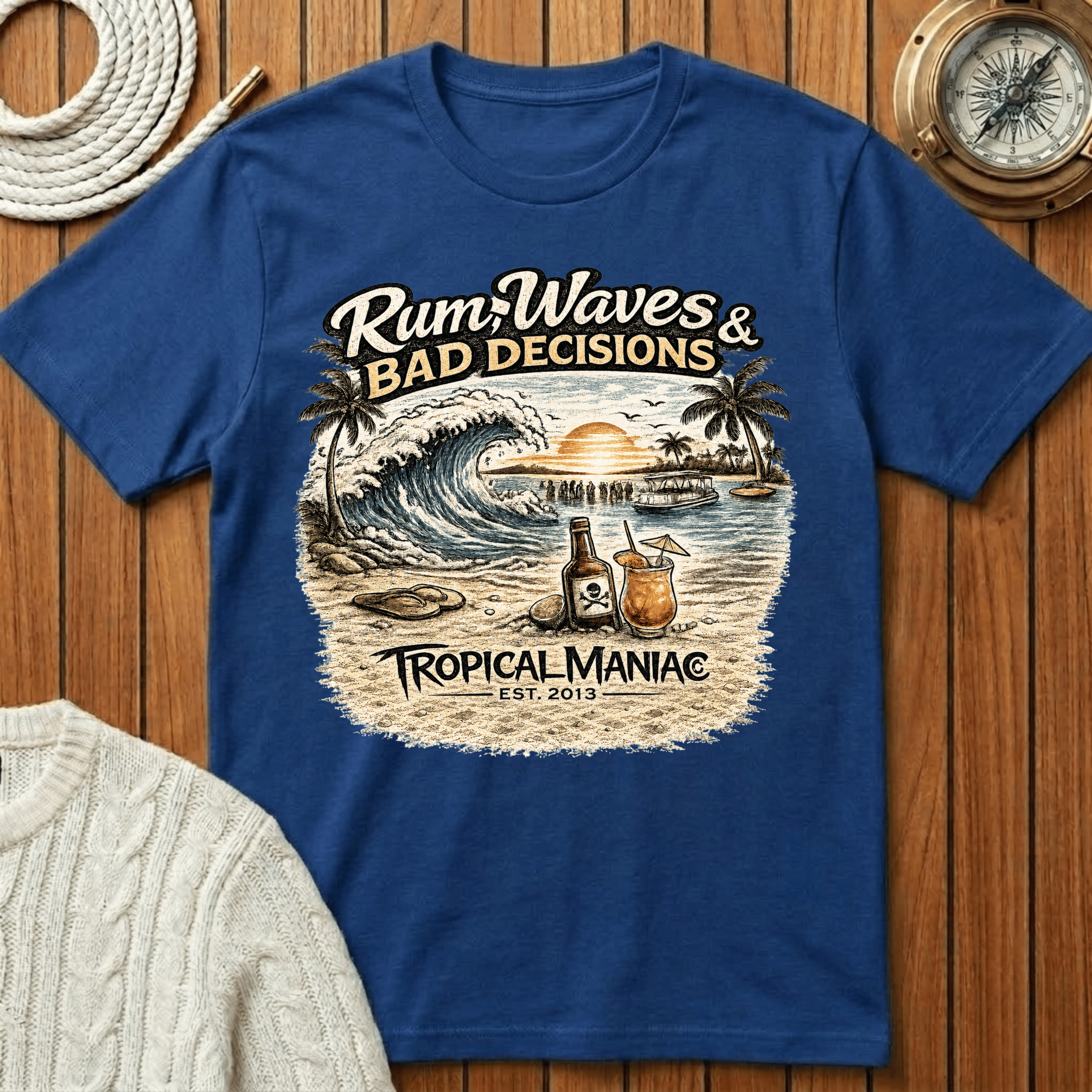 Rum, Waves & Bad Decisions T-Shirt