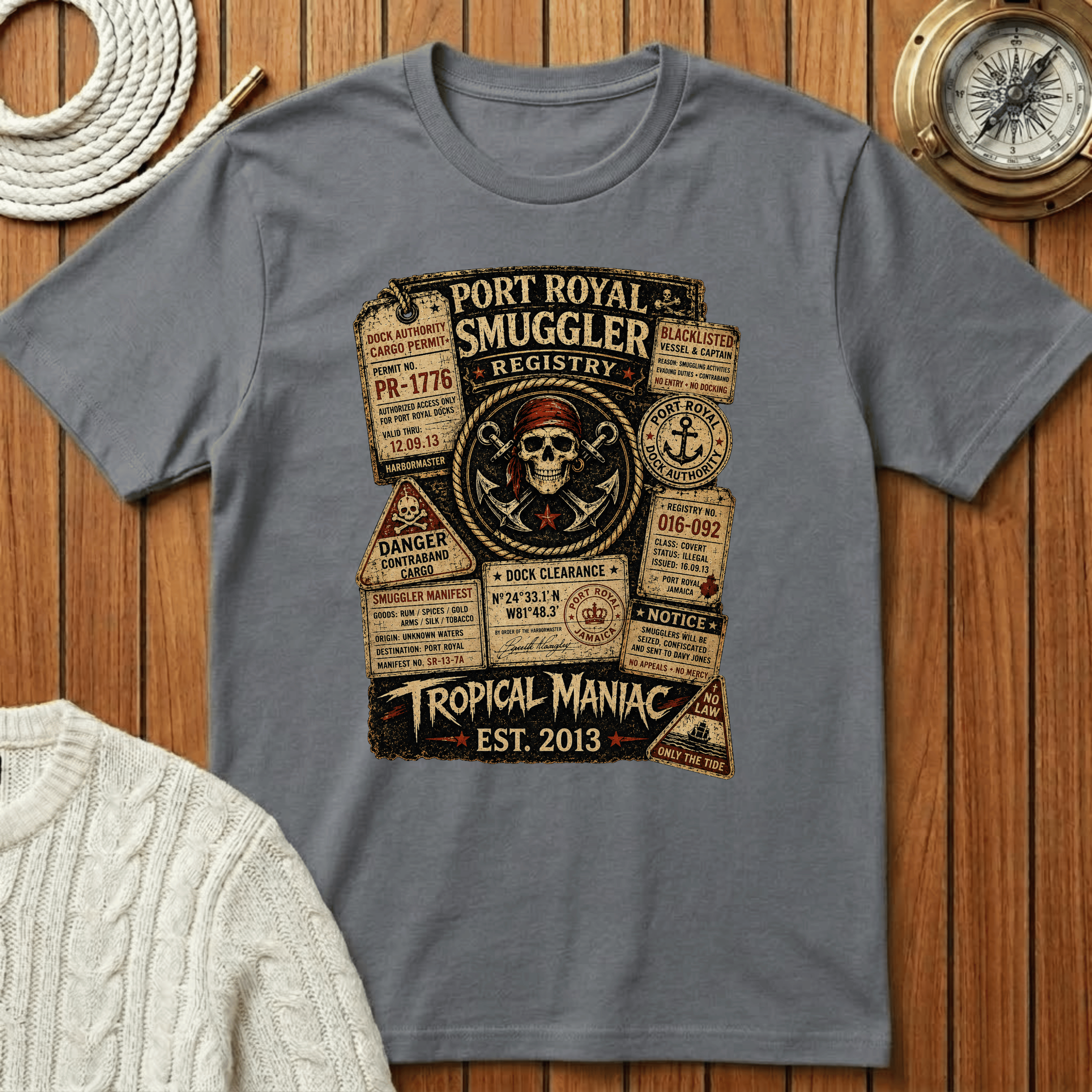 Smuggler Registry Skull T-Shirt