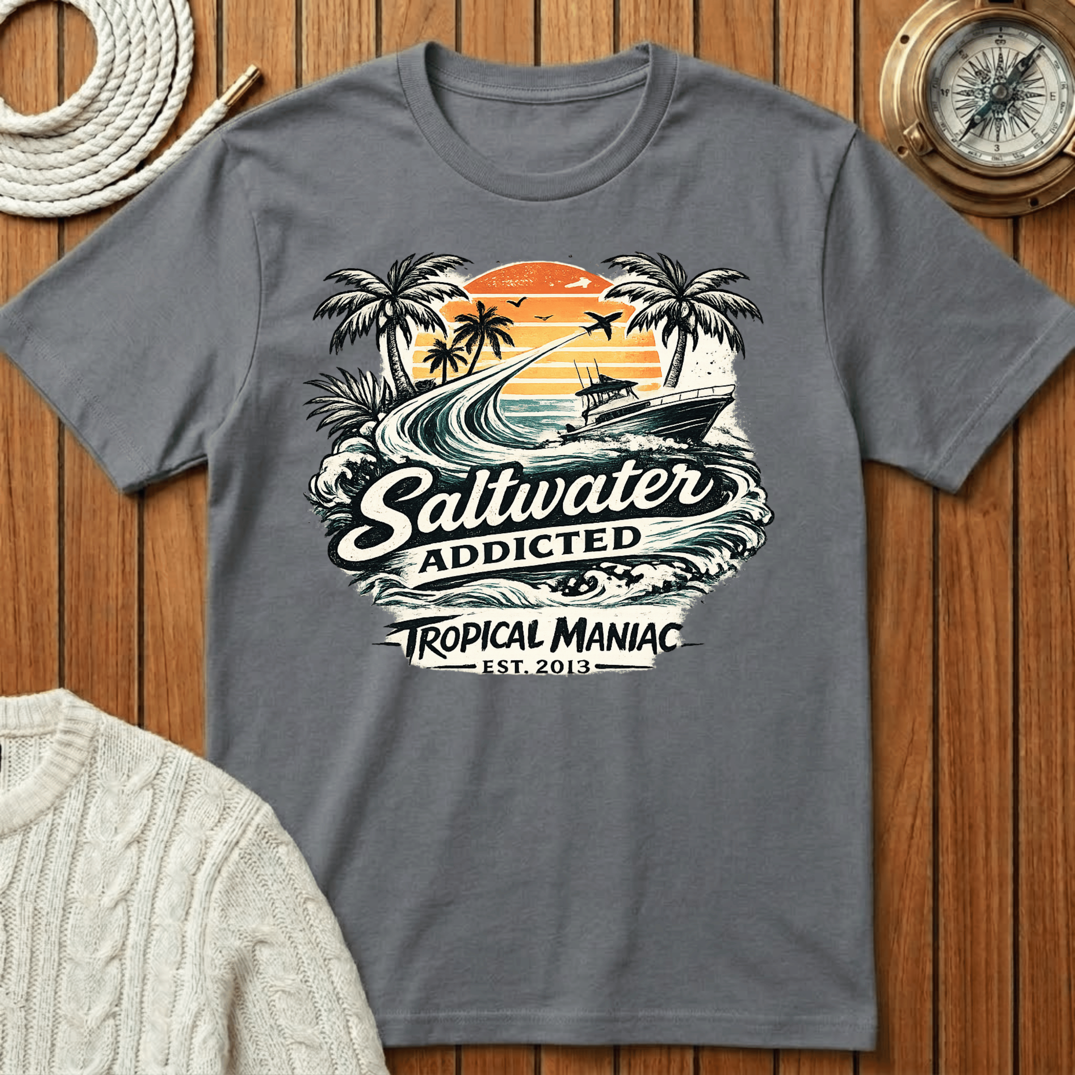 Saltwater Addicted Beach T-Shirt
