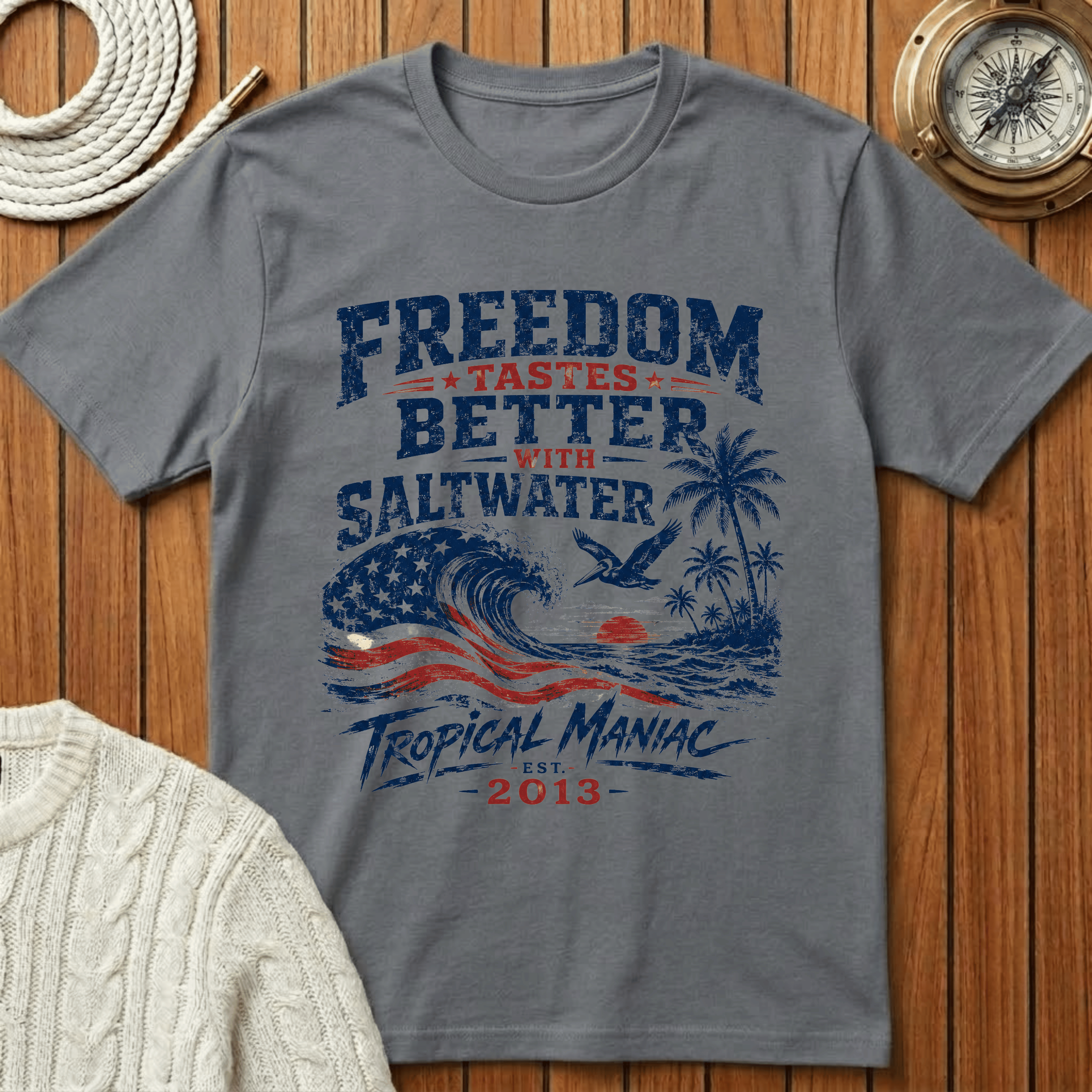 Freedom Taste Better with Saltwater T-Shirt