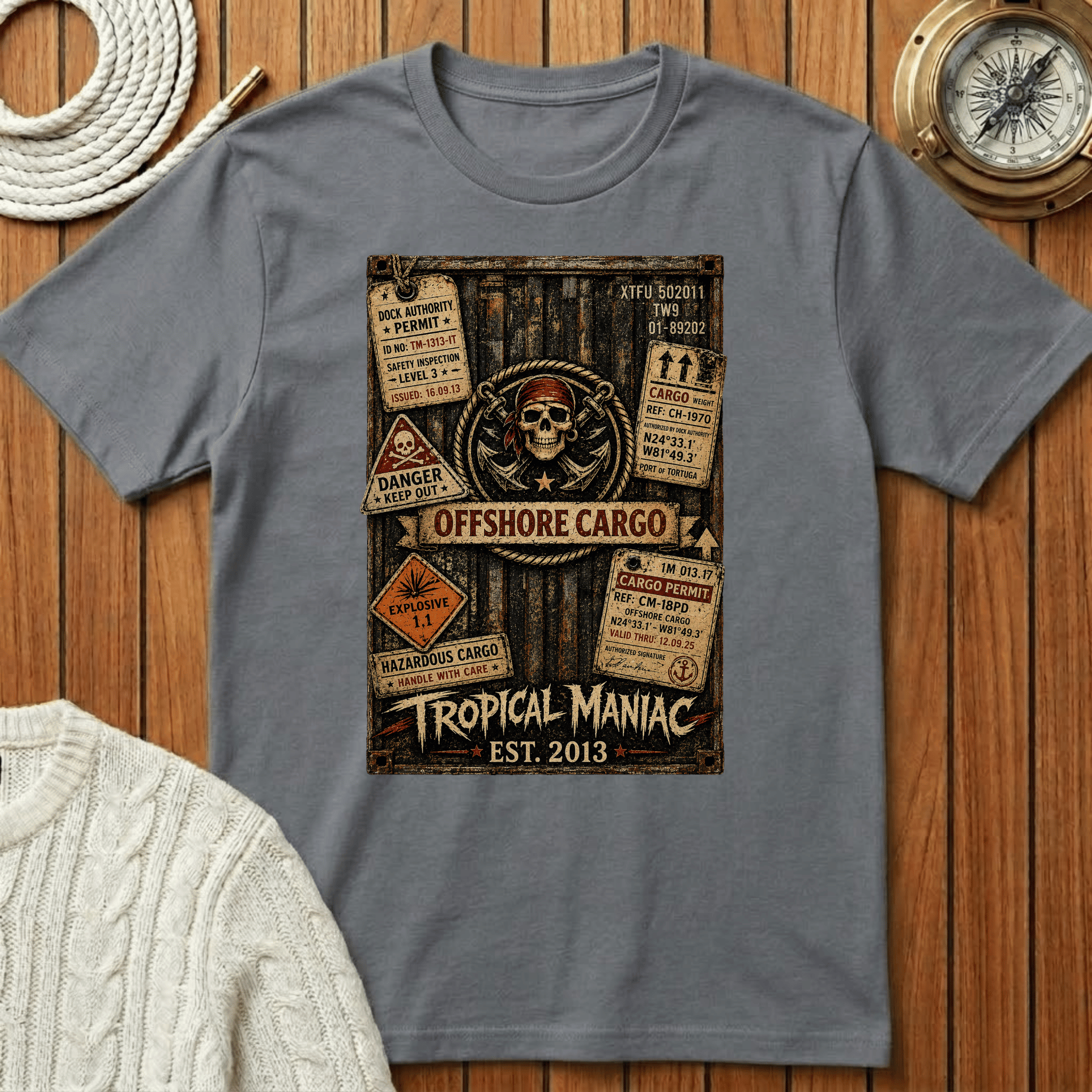 Offshore Cargo Skull T-Shirt