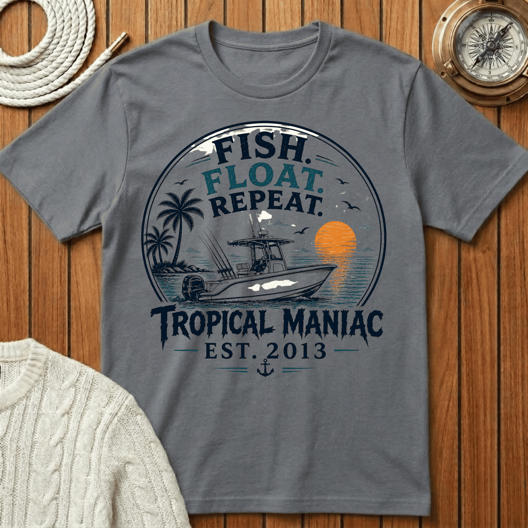 Fish. Float. Repeat. T-Shirt
