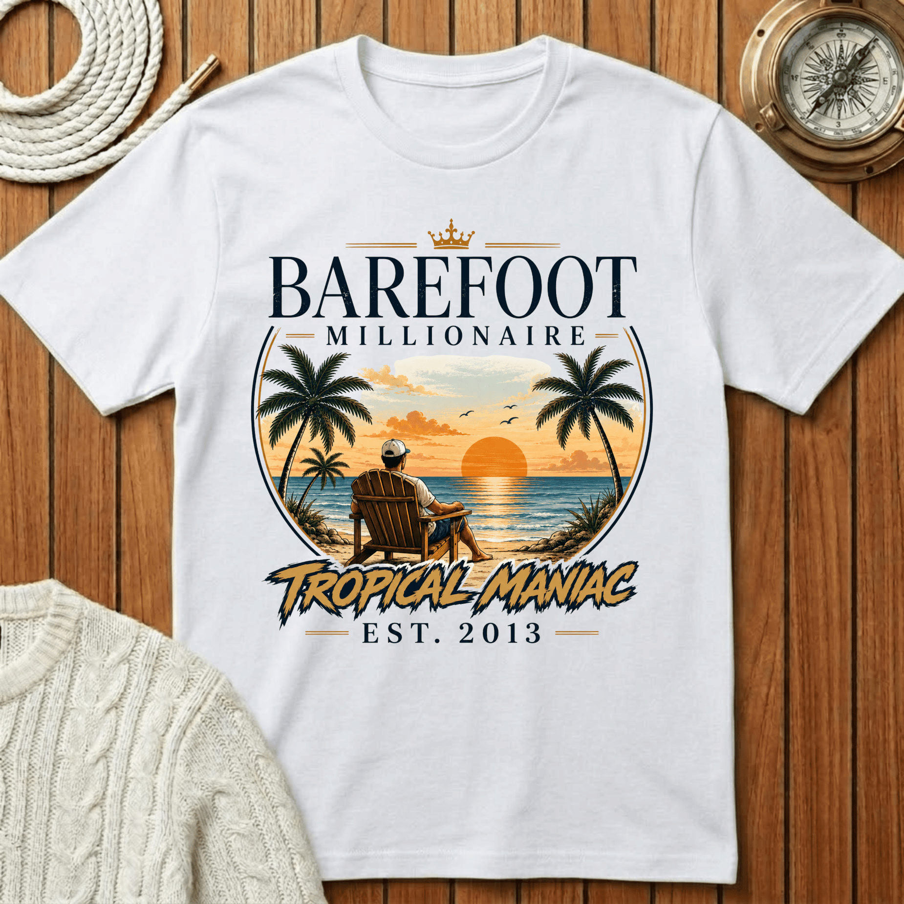 Barefoot Millionaire Sunset T-Shirt