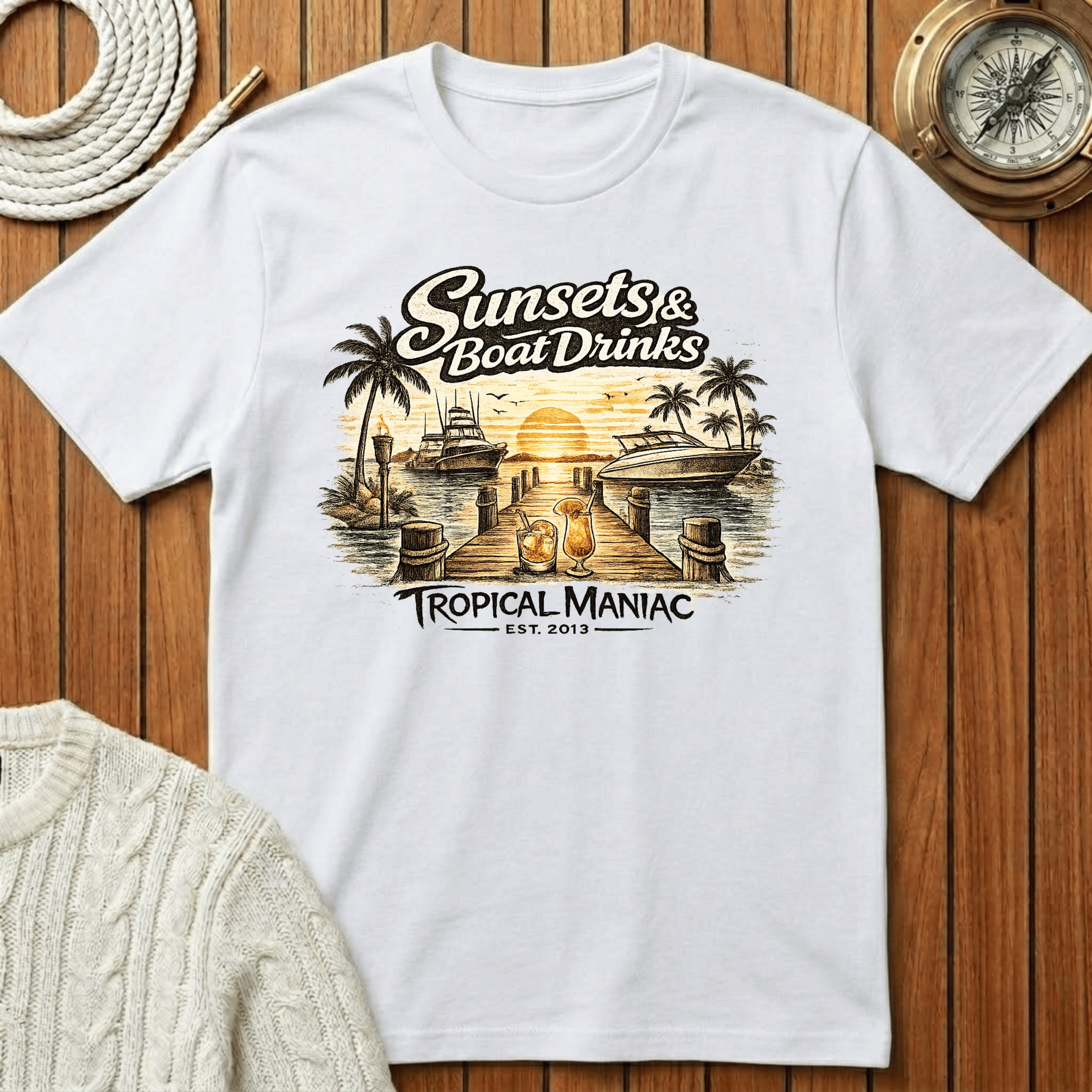 Sunsets & Boat Drinks T‑Shirt