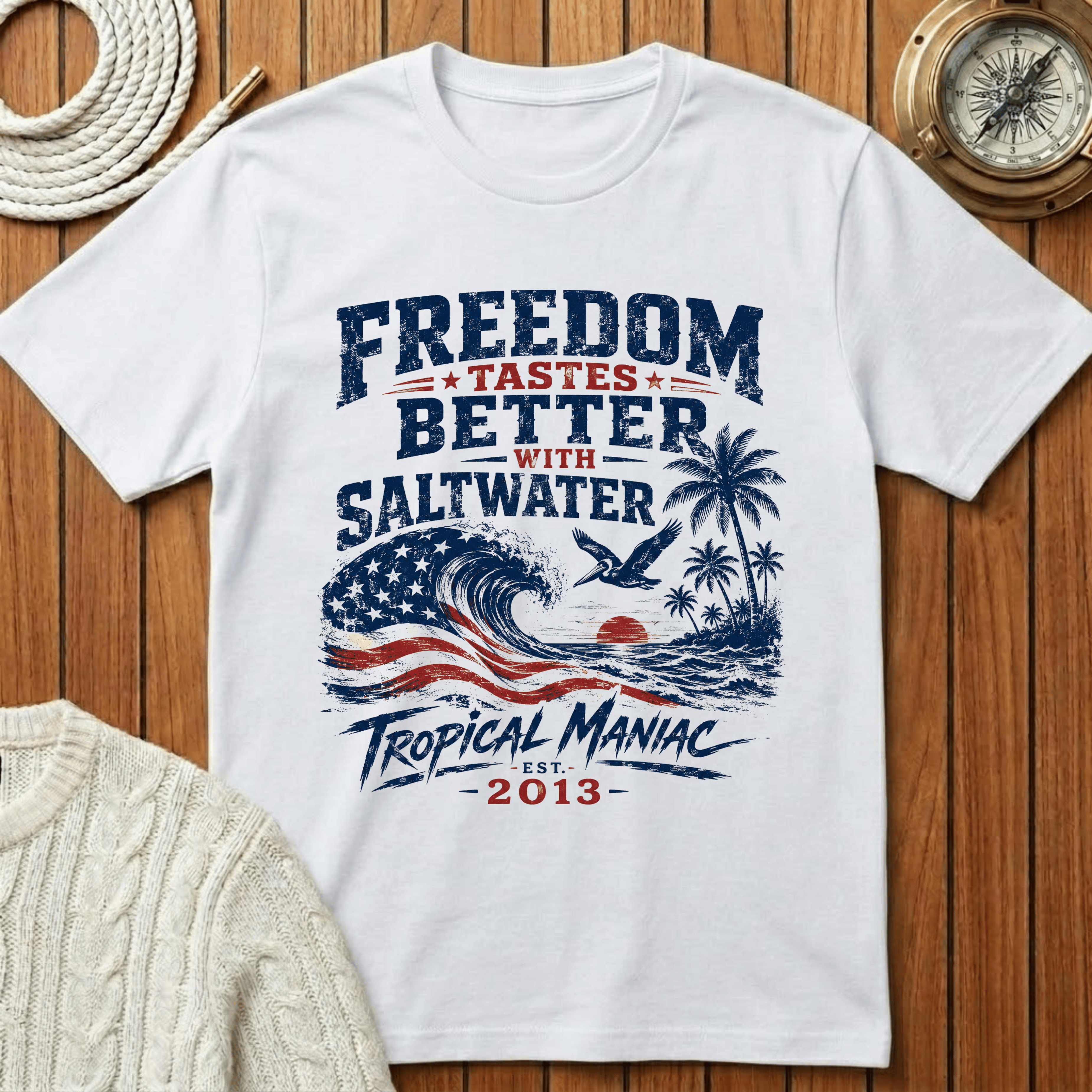 Freedom Taste Better with Saltwater T-Shirt
