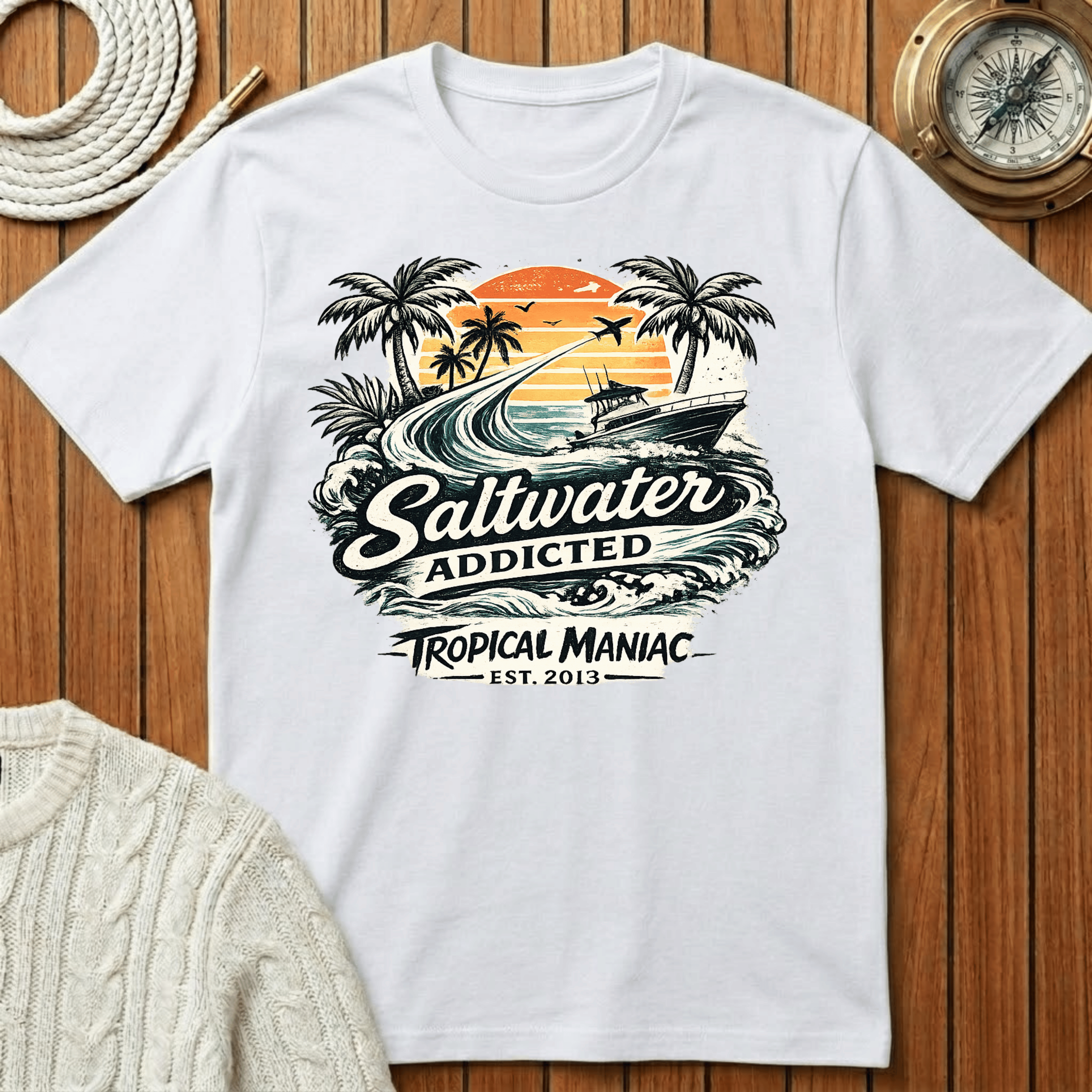 Saltwater Addicted Beach T-Shirt