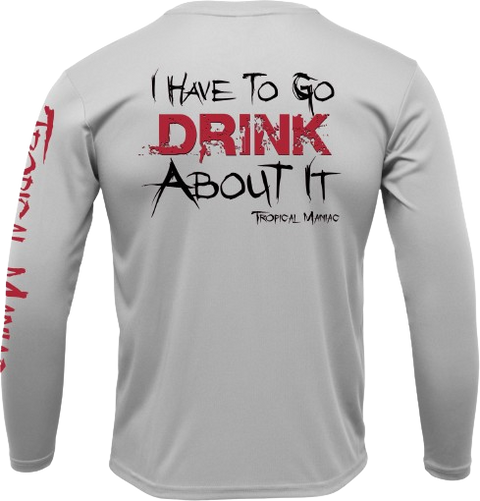 Tropical Maniac "Drink About It" Long Sleeve Performance Crewneck